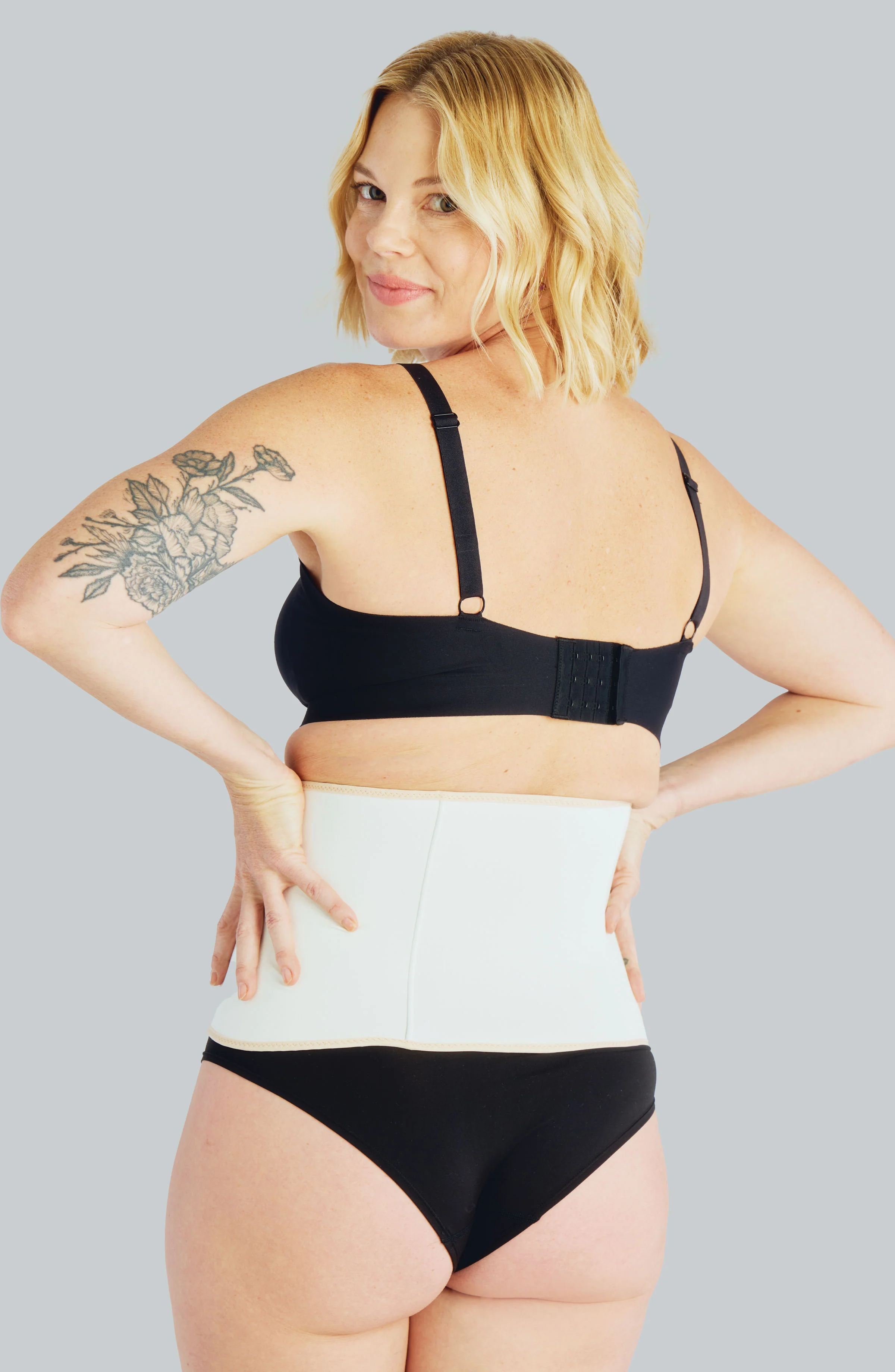 Shortie Postpartum Belly Wrap for Shorter Torsos