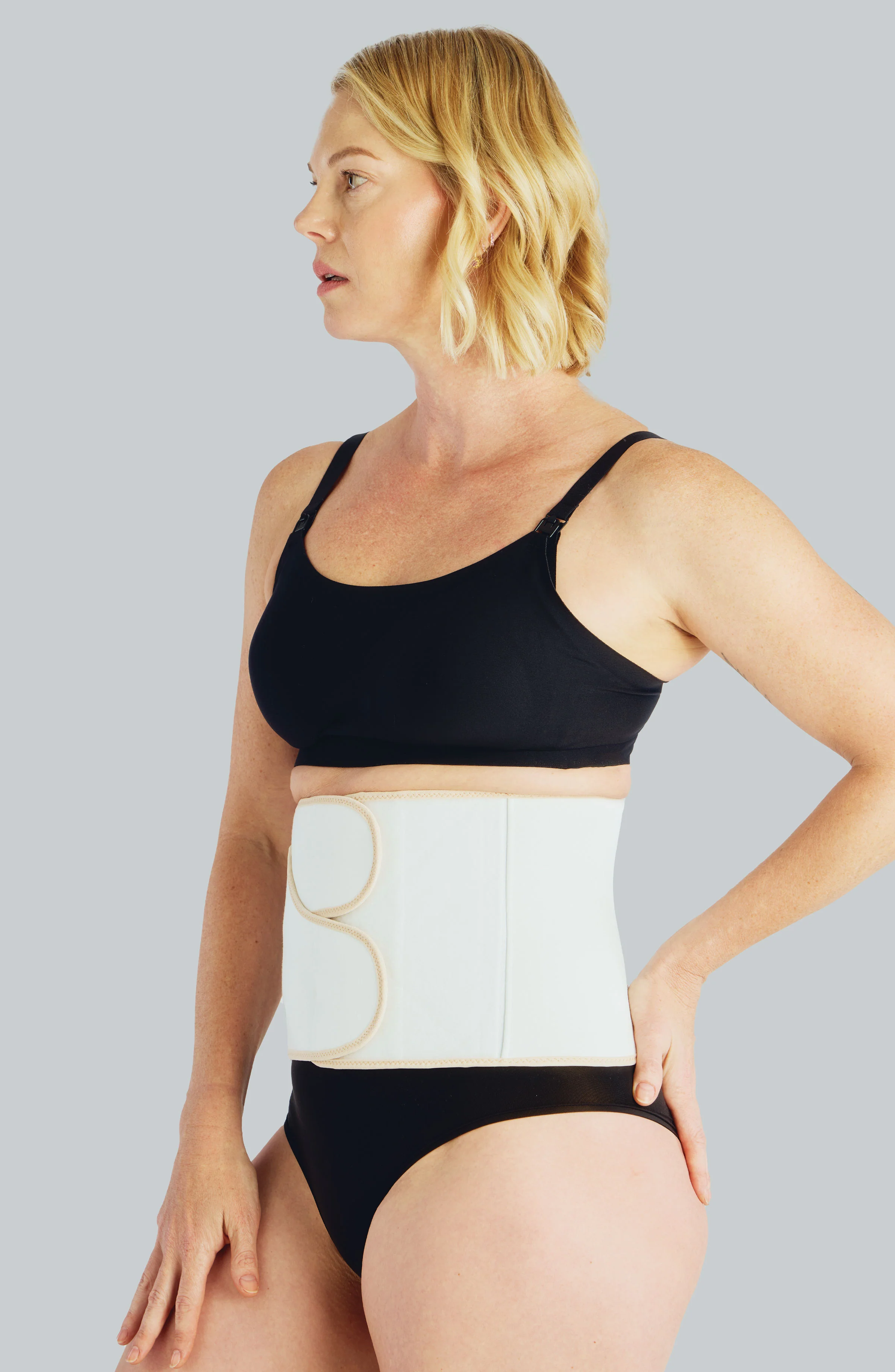 Shortie Postpartum Belly Wrap for Shorter Torsos