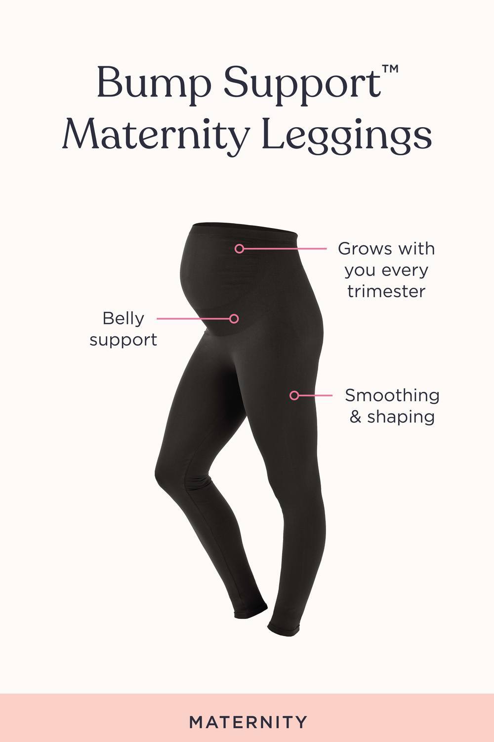 Maternity Leggings with Bump Support™ for Belly Comfort and Smoothing