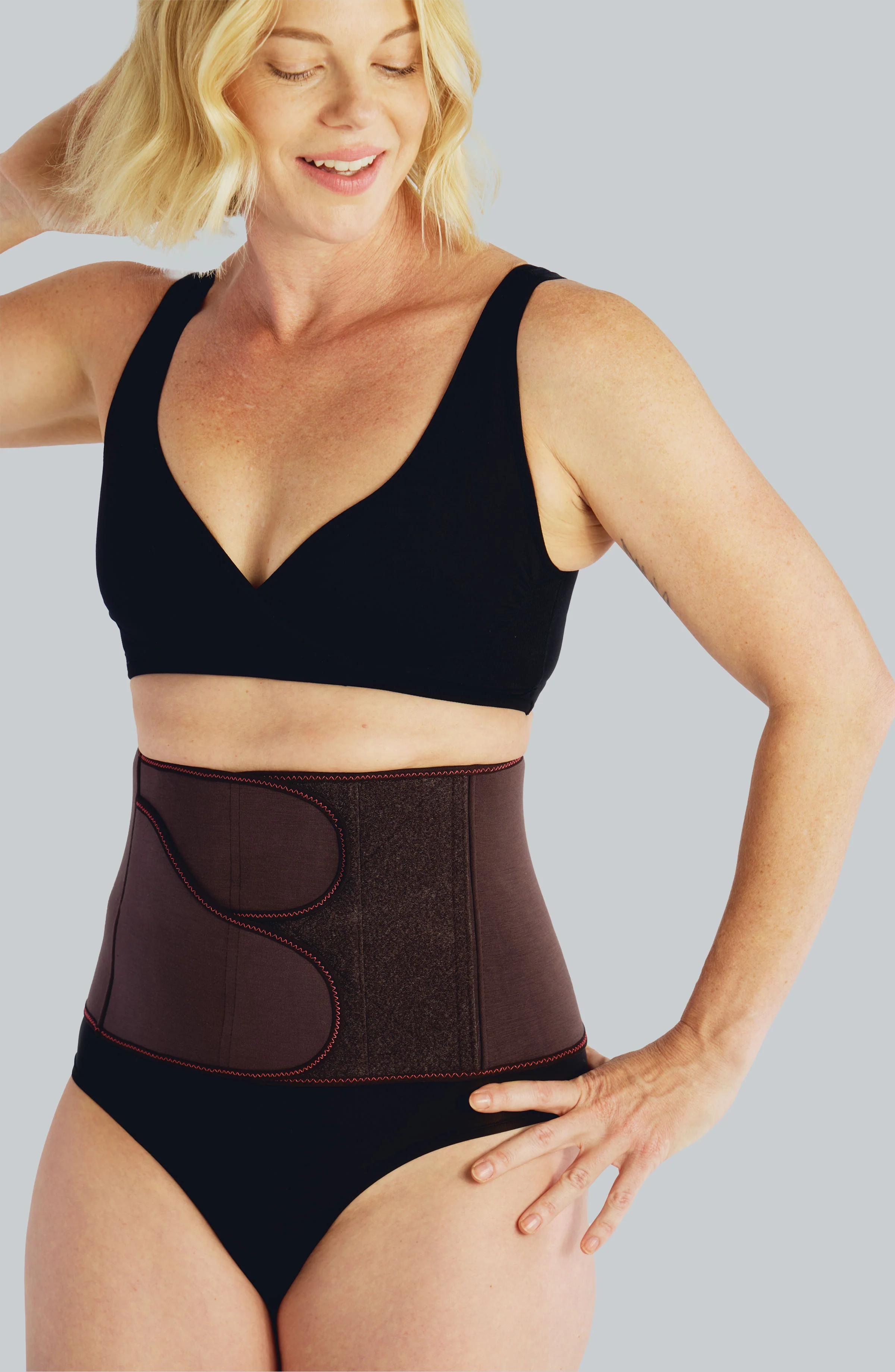 Shortie Postpartum Belly Wrap for Shorter Torsos