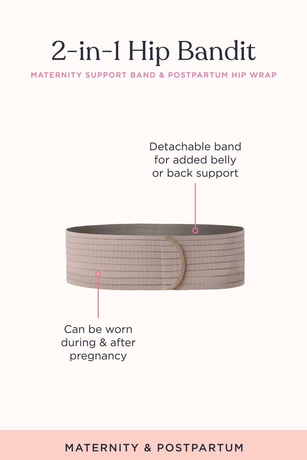 2-in-1 Bandit Maternity Belly Band and Postpartum Hip Wrap